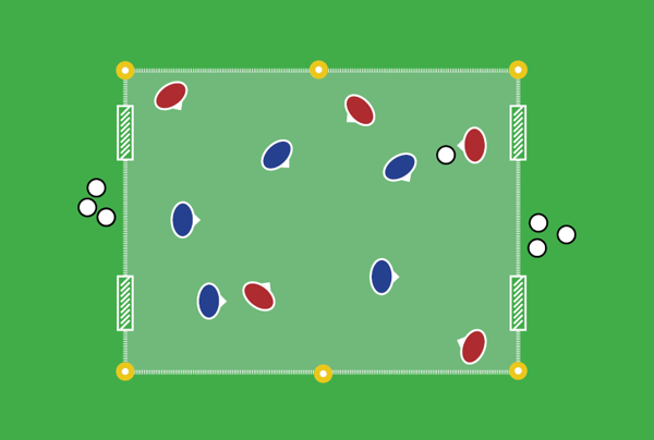 Minisoccer 5V5 Med 2 Over Midten